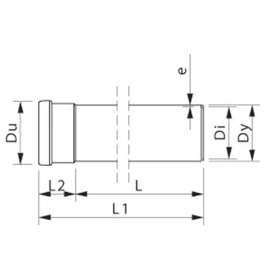 Wavin kloakrør PVC-ML rød 110x3000 mm