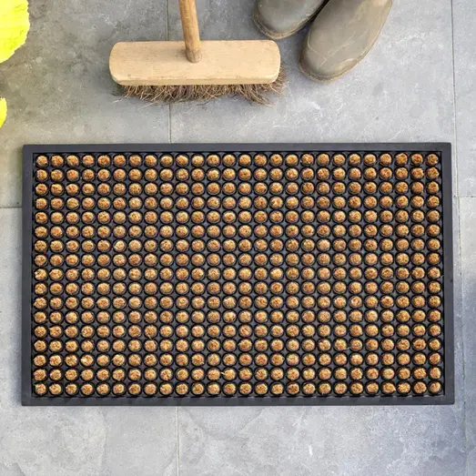 Clean Carpet Rubco dots kokos/gummimåtte 40 × 60 cm