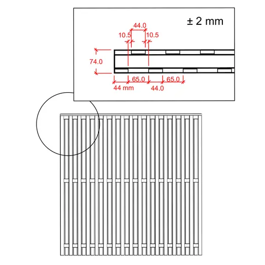 Plus Nagano hegn 180 cm hvid