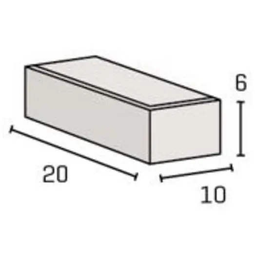 IBF Hollændersten Sort / Antracit - 10x20x6 cm