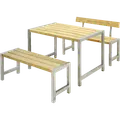 Plus Café plankesæt med 1 ryglæn 127 cm