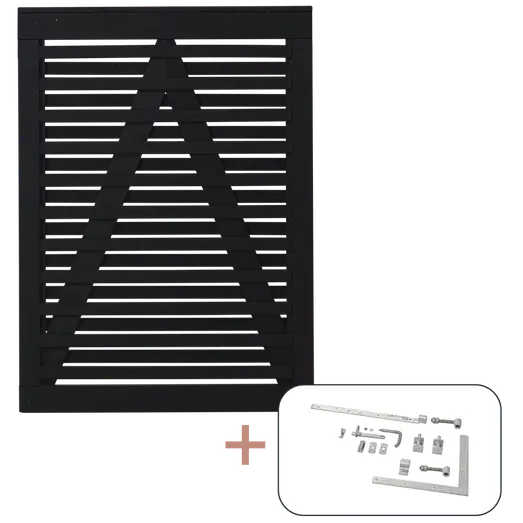 Plus Osaka enkeltlåge inkl. beslag 100 cm sort