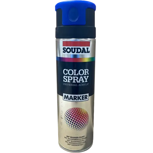 Soudal markerings spray 500 ml fluo blå