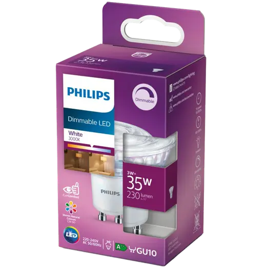 Philips LED spot 35W GU10, hvid (dæmpbar)