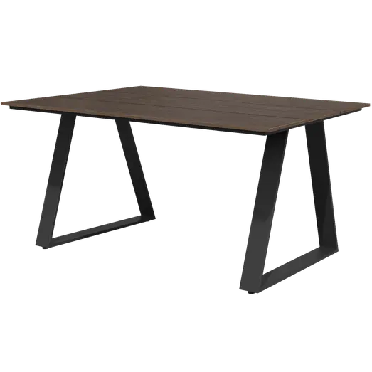 Girona plankebord polywood sort/brun