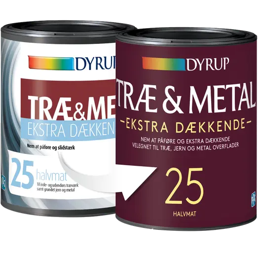 Dyrup træ og metal ekstra dækkende 25 hvid