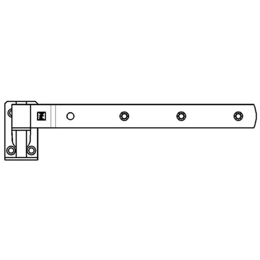 PN stabelhængsel 293x75 mm m/13 mm tap varmforz. 2 stk