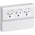 LK panelstikkontakt OPUS 66 udvendig triple m/jord hvid