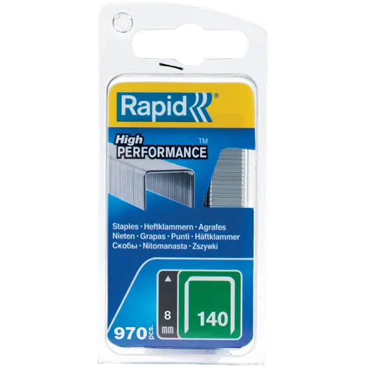 Rapid Nr. 140 bredtrådshæfteklammer 8 mm 970 stk.