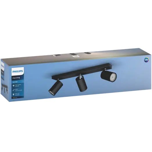 Philips Kosipo spot 3x10W sort