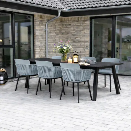 Anholt/Søby havemøbelsæt med bord og 6 stole