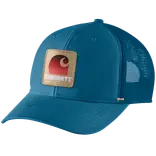 Carhartt canvas mesh back C patch kasket blå onesize