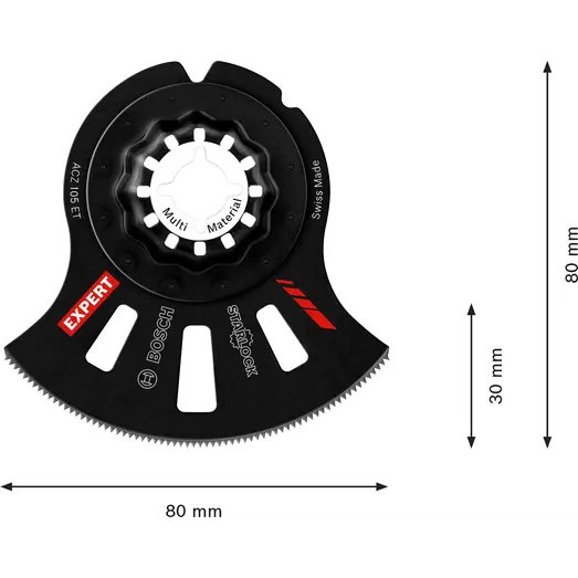 Bosch EXPERT ACZ 105 ET multisegment savklinge, 80x30 mm