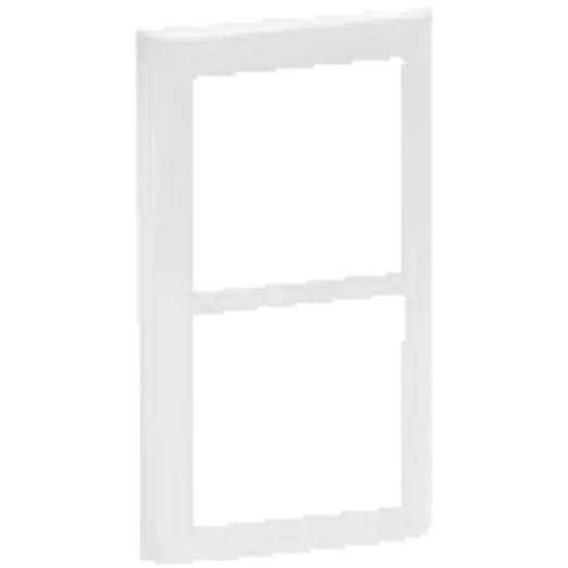 LK Fuga soft design inkl. Ramme 2x1 modul lodret hvid