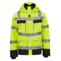 Ocean Åbo Stretch vandtæt arbejdsjakke herre hi-vis gul/sort