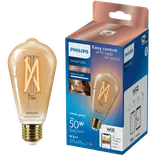 Philips Smart WiZ white LED pære E27 6,7W edison guld