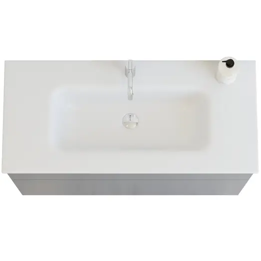 Scanbad Delta vaskeskab m/Dewy håndvask 100cm mat grå