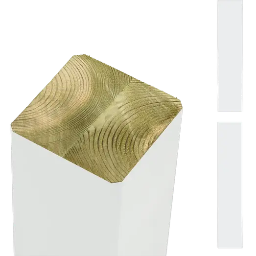 PLUS Omlimet stolpe/drager Hvid 9×9×268 cm