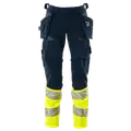 Mascot Accelerate Safe bukser med hængelommer mørk marine/hi-vis gul