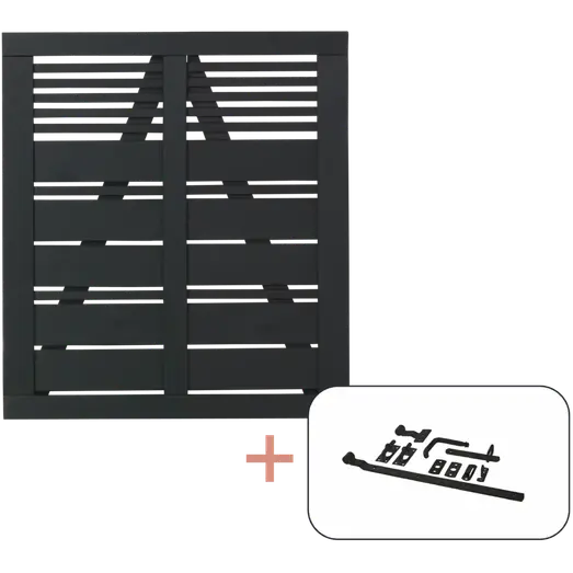 PLUS Silence enkeltlåge 100×110 cm sort inkl. sort beslag