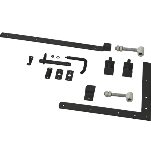 PLUS Rustik enkeltlåge 100×180 cm sort inkl. sort beslag