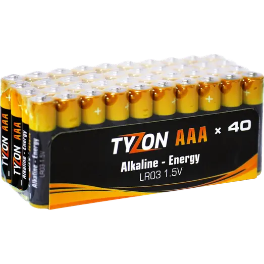 Tyzon Alkaline AAA batteri 40 stk.