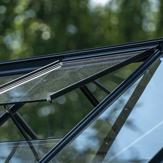 Halls glasmontageliste sort t/ICON Gardenhouse 8 13 m² m/ hærdet glas