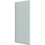 Scanbad brusevæg D 99x197,8cm børstet satin/isglas