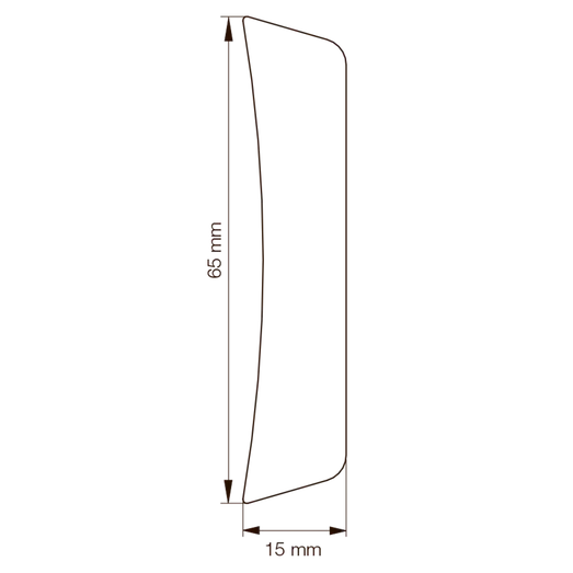 Primo Easy gerigt off-white - 15x65x2300 mm