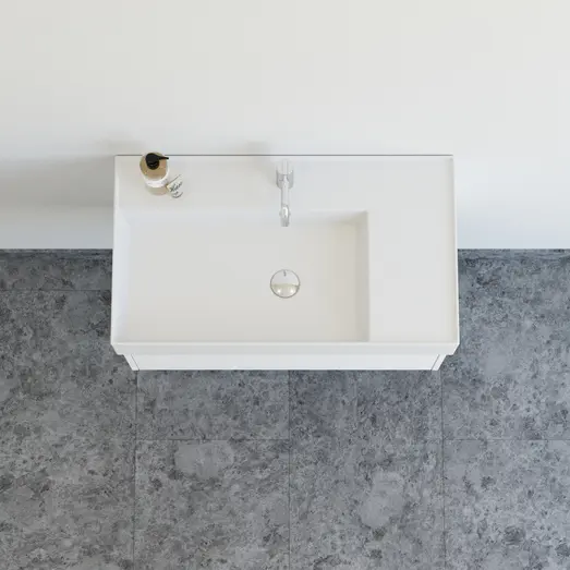 Scanbad badmøbel m/Asyre vask/højre hvid mat