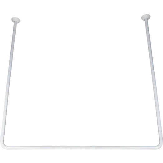 Geyser U 90x90x90 hvid forhængsstang 22 mm