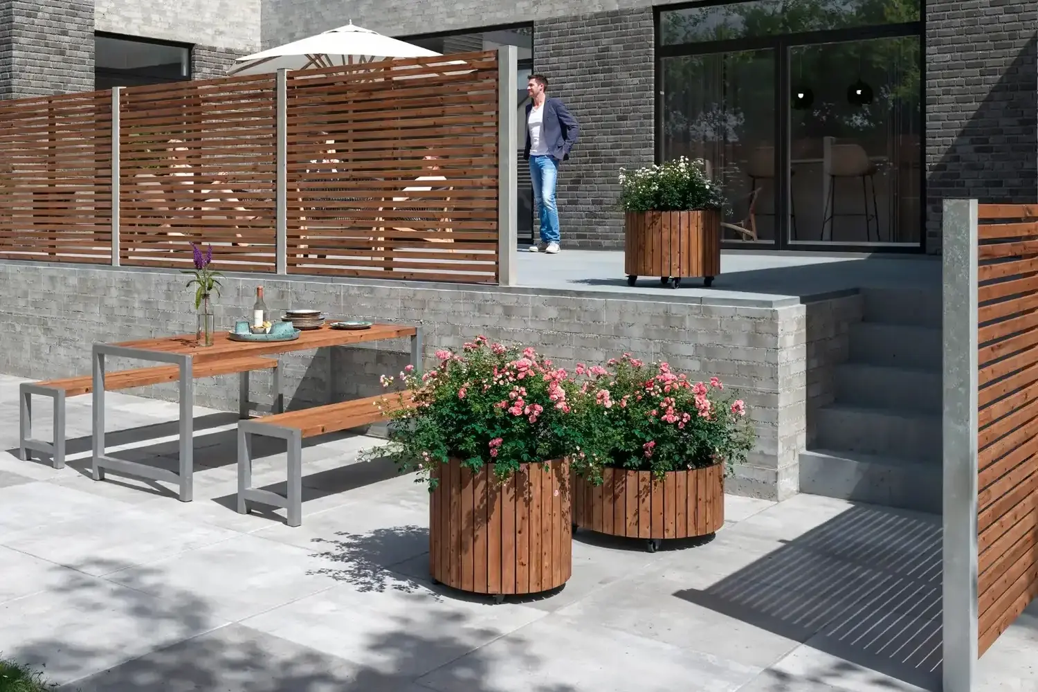 runde plantekasser thermowood