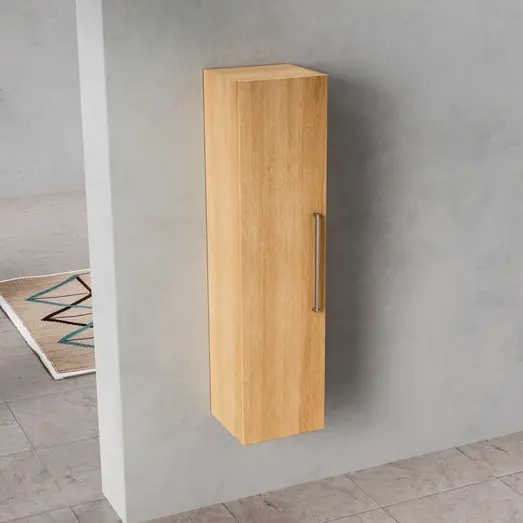 Højskab Milano 1 låge og 3 hylder eg, 120x30x28 cm