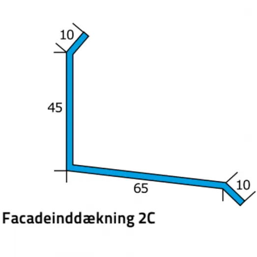 Icopal facadeinddækningsprofil 2C 1m