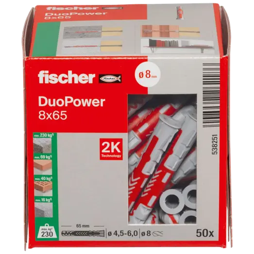 Fischer duopower 8x65 DIY 50 stk.