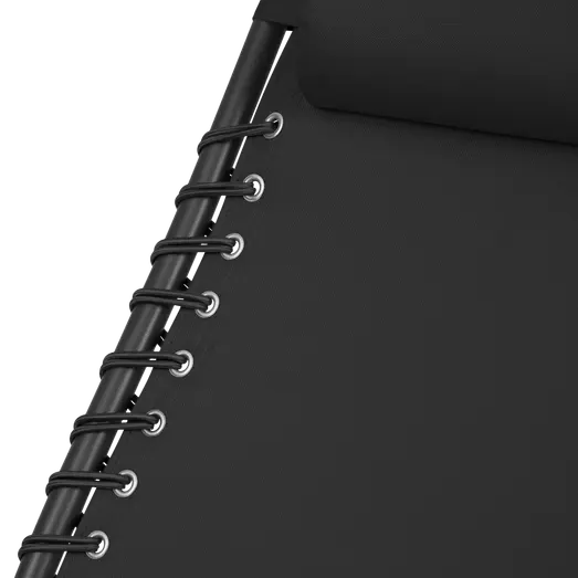 Positionsstol metal sort m/nakkehynde