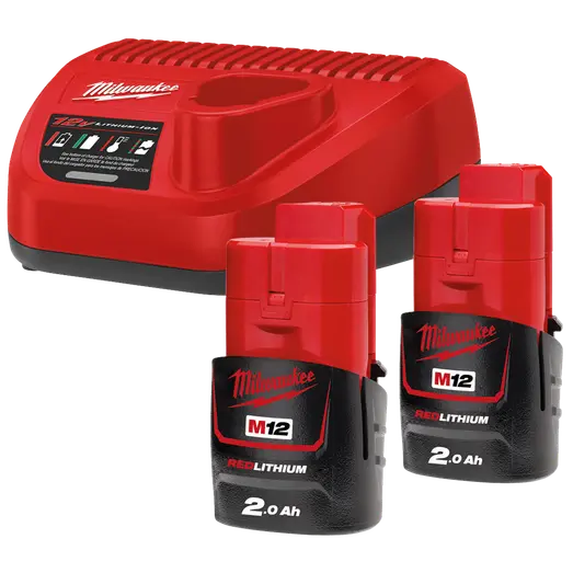 Milwaukee M12 NRG-202 batterisæt 12V