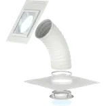 Velux TLF 0K14 2010 lystunnel til skrå tage, 2m flex rør Ø35