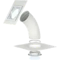 Velux TLF 0K14 2010 lystunnel til skrå tage, 2m flex rør Ø35
