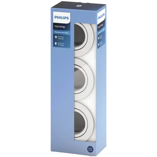 Philips Donegal indbygningsspot 3 stk hvid