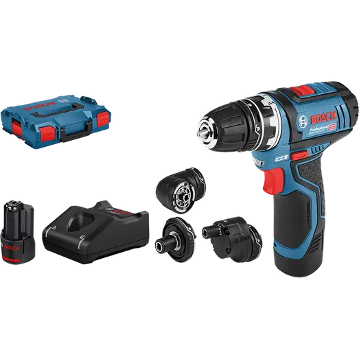 Bosch GSR 12V-15 FC bore/skruemaskine 2x2,0 Ah batteri/lader og L-BOXX