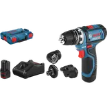 Bosch GSR 12V-15 FC bore/skruemaskine 2x2,0 Ah batteri/lader og L-BOXX
