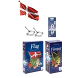 DanoMast flagstang 8 m inkl. spændebeslag og Dannebrog