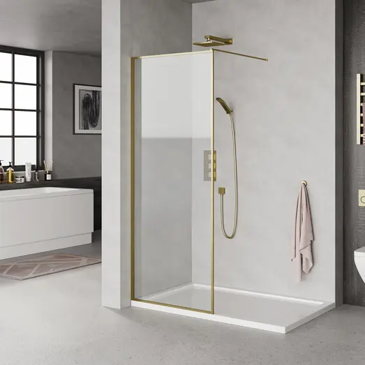 Mikelo brusevæg 80x200 cm med messing ramme