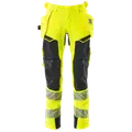 Mascot Accelerate Safe bukser med hængelommer hi-vis gul/mørk marine