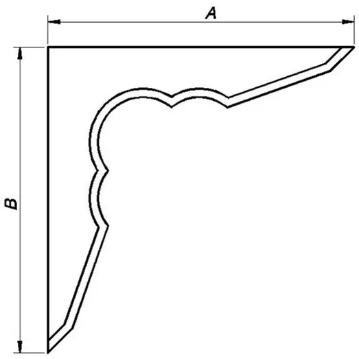 PN hyldeknægt profil 180x180 mm lamineret bøg