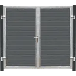PLUS Artura komposit dobbeltlåge 213×175 cm m/gråsorte stolper til nedstøbning