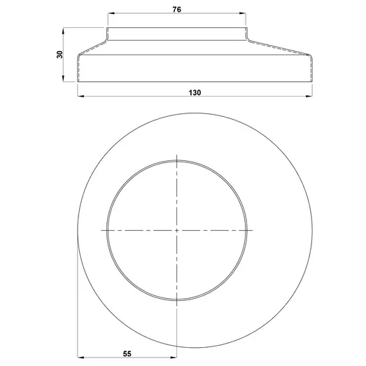 Plastmo brøndkrave zink 75/130 mm