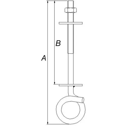 PN gyngekrog, 255 x 12 mm