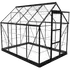 Halls ICON 6 4,9 m² sort m/3 mm hærdet glas og fundament